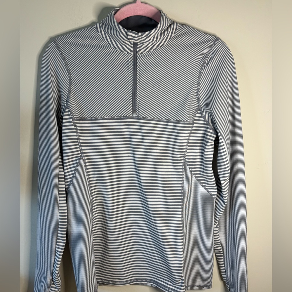 Kyodan women’s striped 1/4 zip jacket with zipper garage, Sizw M‎